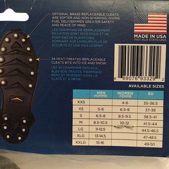 STABILicers Original Heavy Duty Snow/Ice Traction Cleats, Men's Size XL/13-14.5 - Picture 5 of 5